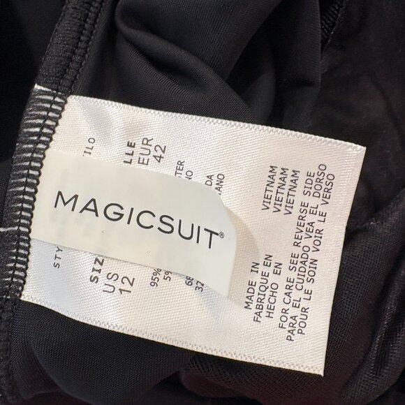 Magicsuit by Miraclesuit Jill Neon Nature Swimsuit 1-PC Black Multi Size 12 NEW - Picture 9 of 10